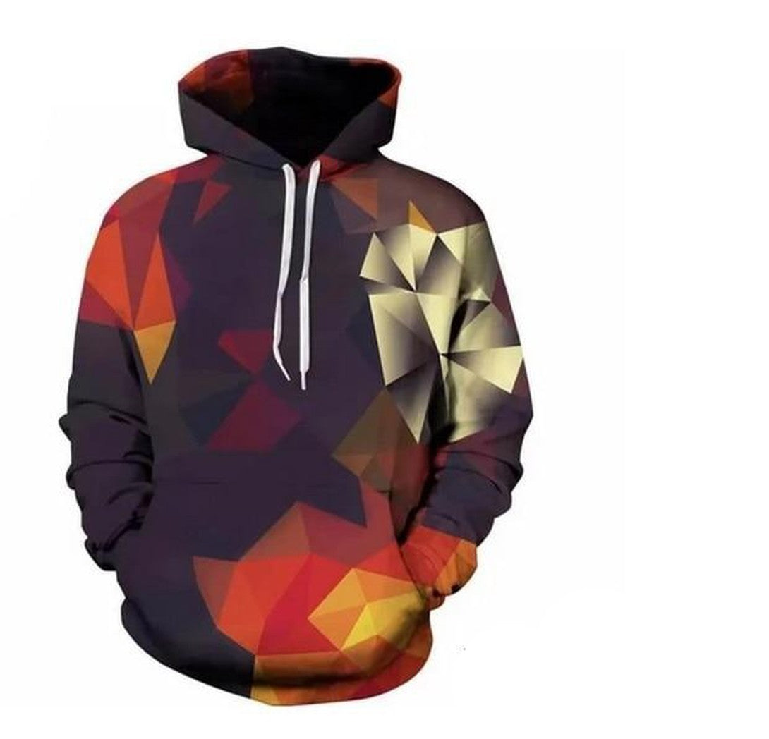 Realistischer stilvoller Hoodie-Pullover mit 3D-Druck