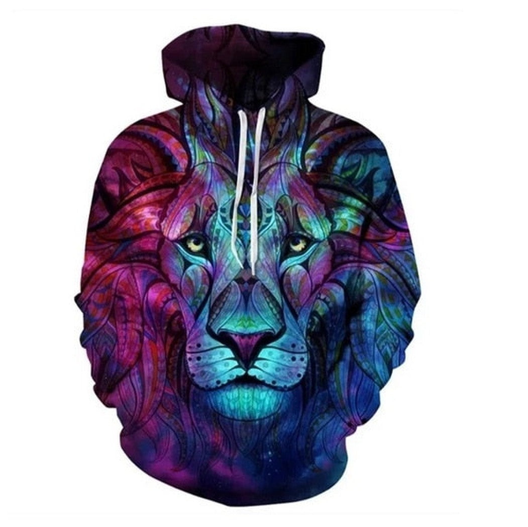 Realistischer stilvoller Hoodie-Pullover mit 3D-Druck