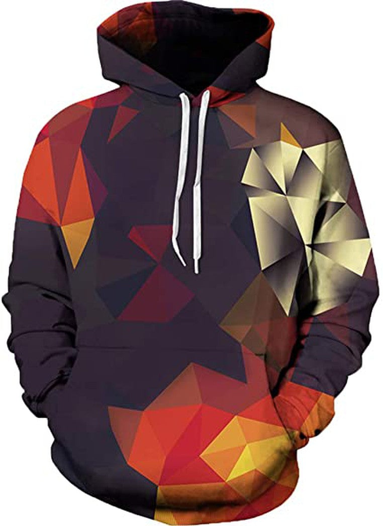 Realistischer stilvoller Hoodie-Pullover mit 3D-Druck