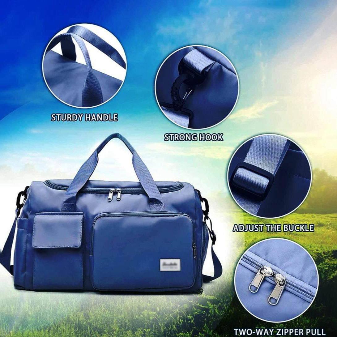 Reise- und Sporttasche mit mehreren Taschen und Schuhfach