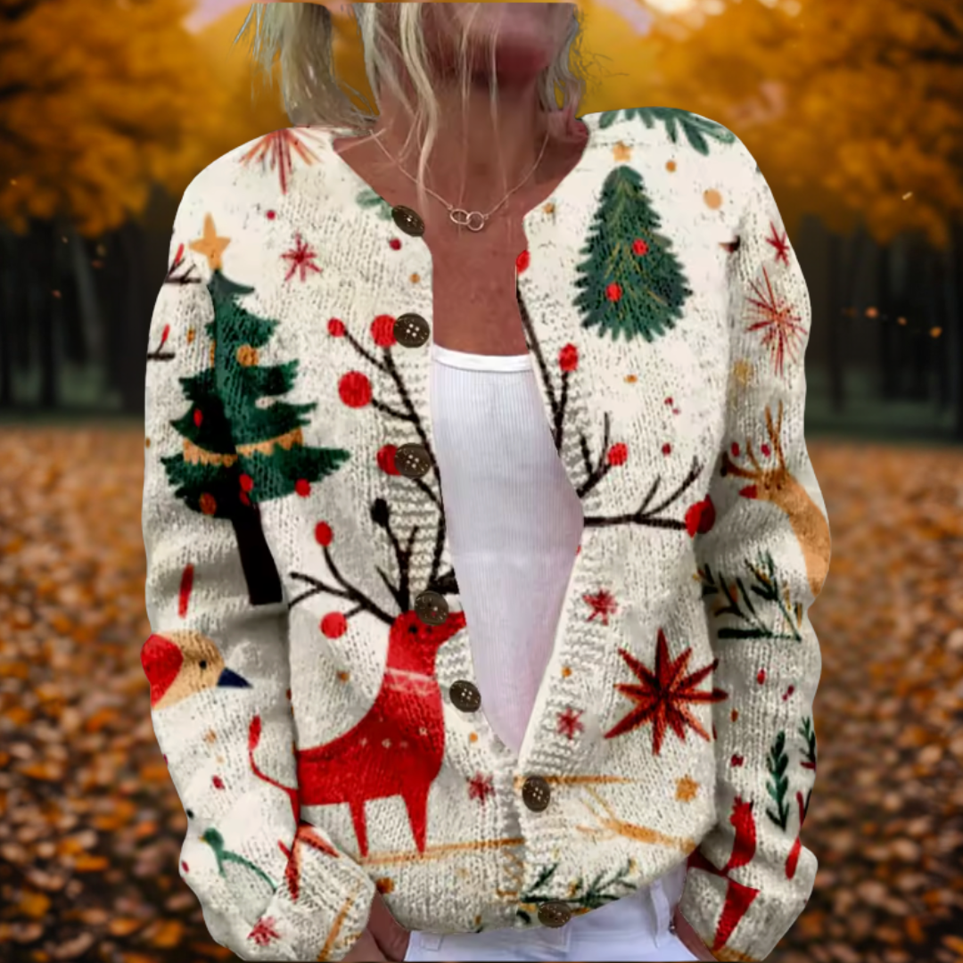 Rentier-Strickjacke