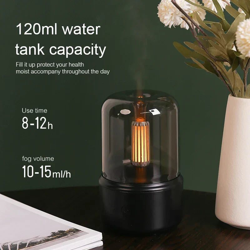 Retro-Aroma-Diffuser mit Nachtlicht - USB-Luftbefeuchter für ätherische Öle für Zuhause und Büro