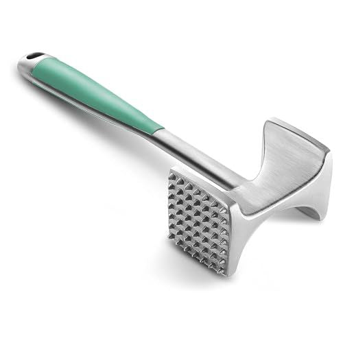 Robuster doppelseitiger Fleischklopfer aus Edelstahl mit ergonomischem, rutschfestem Griff
