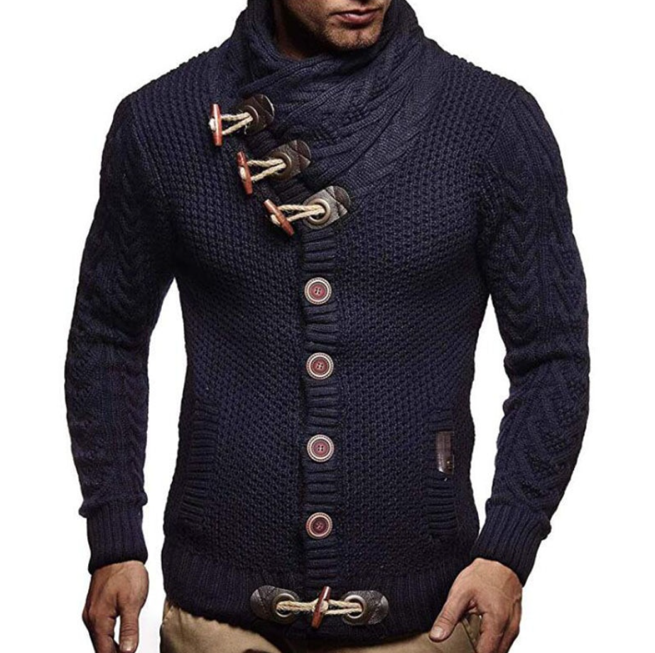 Herren-Strickjacke mit Stehkragen | Eine stilvolle & lässige Strickjacke