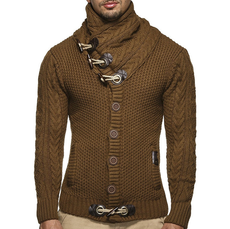 Herren-Strickjacke mit Stehkragen | Eine stilvolle & lässige Strickjacke