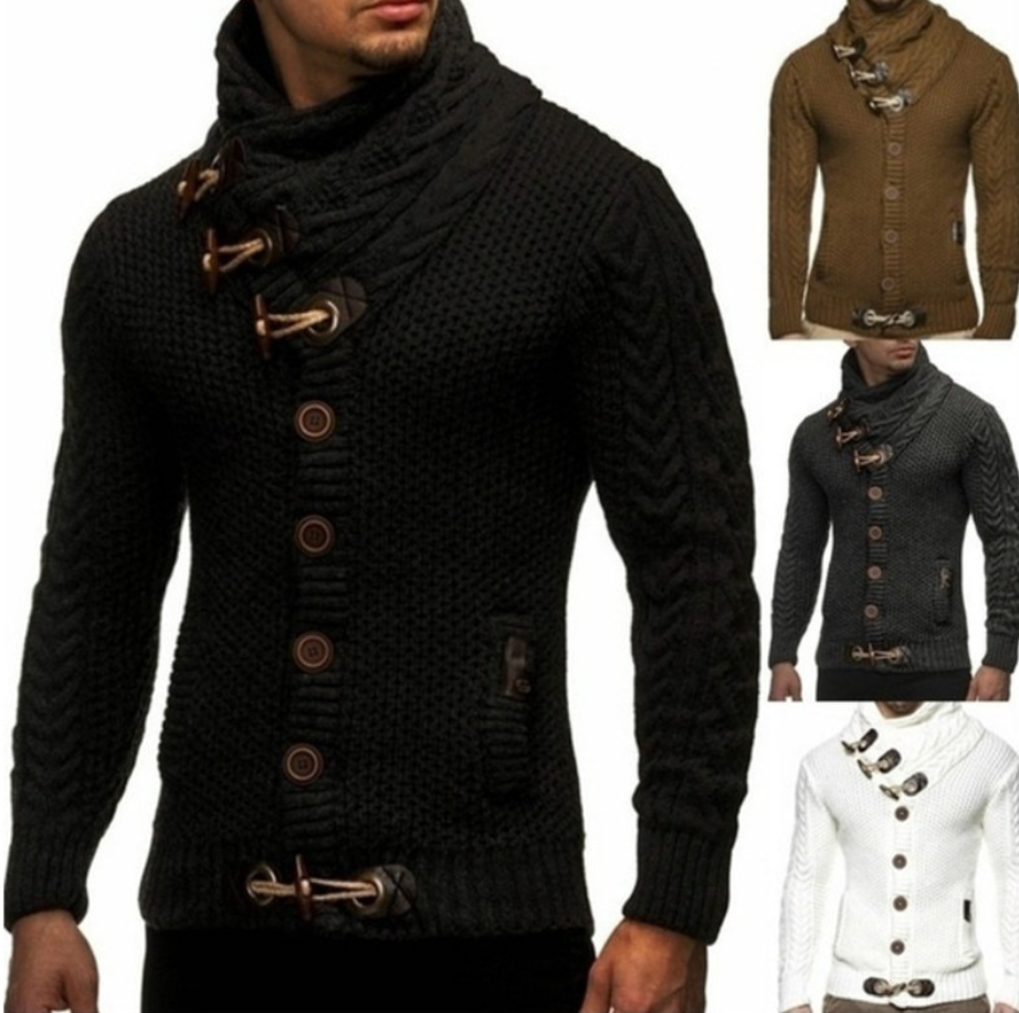 Herren-Strickjacke mit Stehkragen | Eine stilvolle & lässige Strickjacke