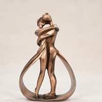 Romantische Paar-Statue | Skulptur für Zuhause aus Kunstharz | Bronze-Optik