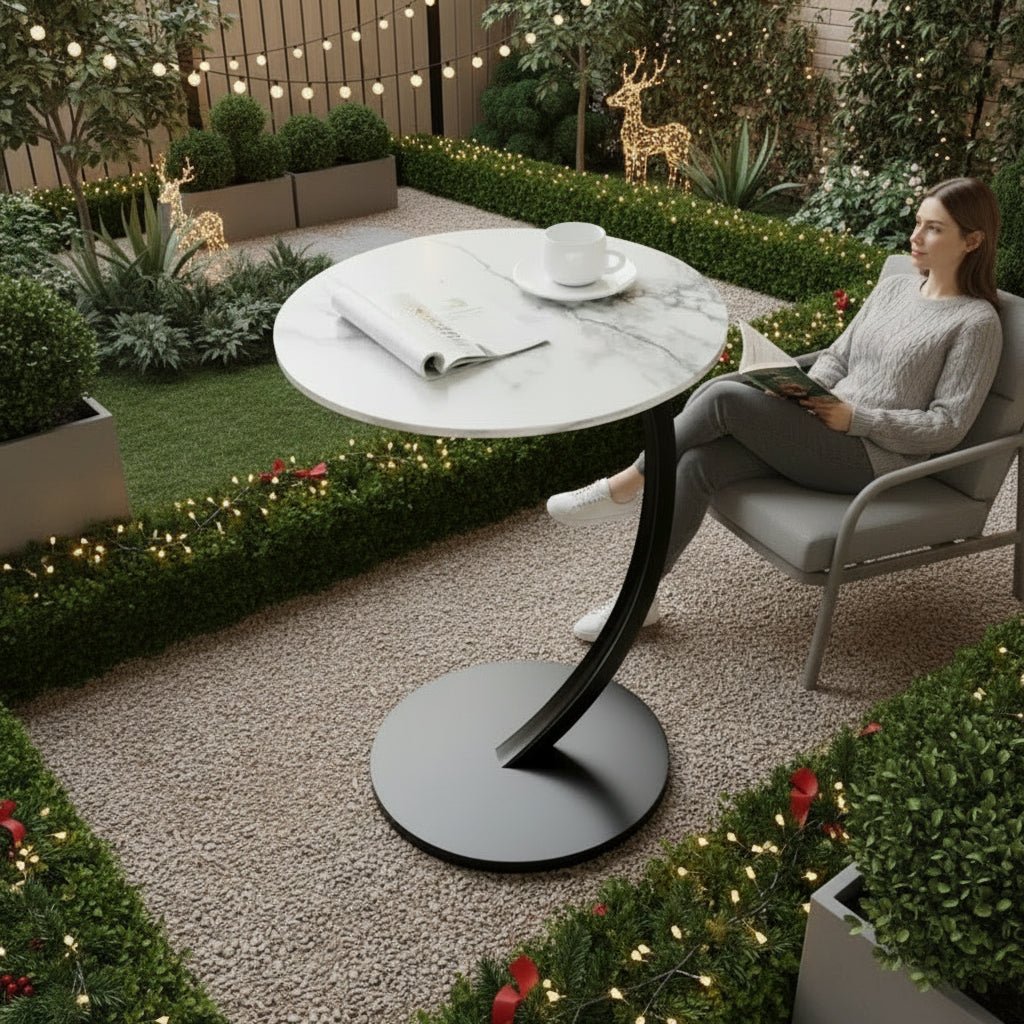 Runder Beistelltisch für kleine Räume, modernes Design, multifunktional