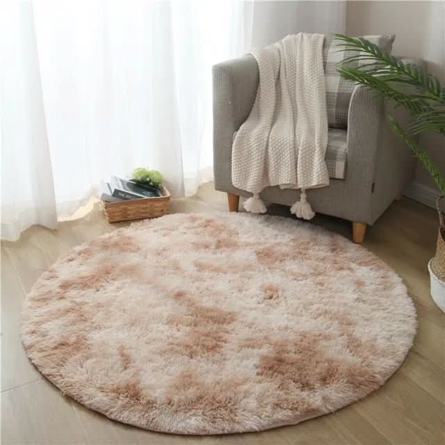 Runder Teppich für Wohnzimmer und Schlafzimmer – weiches Design mit rutschfester Unterseite