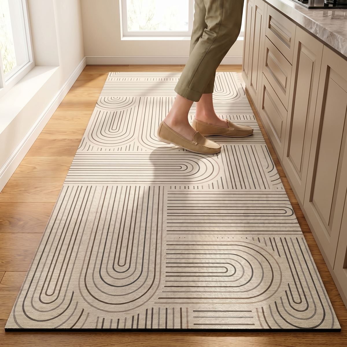 Rutschfeste Küchenmatte im minimalistischen Design | Leicht zu reinigen