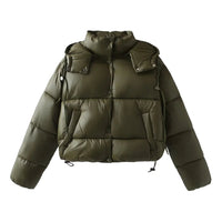 Saisonale Damen-Pufferjacke mit Kapuze