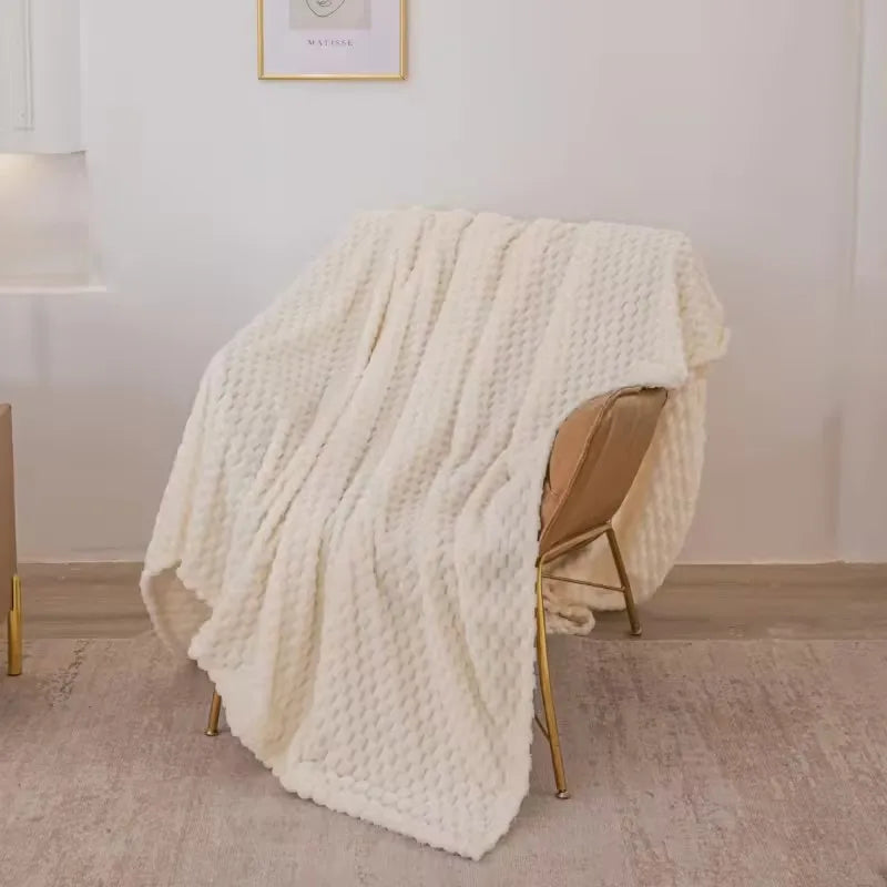 Samtweich mit Karo-Muster, weich, warm und flauschig - Komfortabler Sofaüberwurf und Kuscheldecke für Erwachsene, Kinder und Haustiere