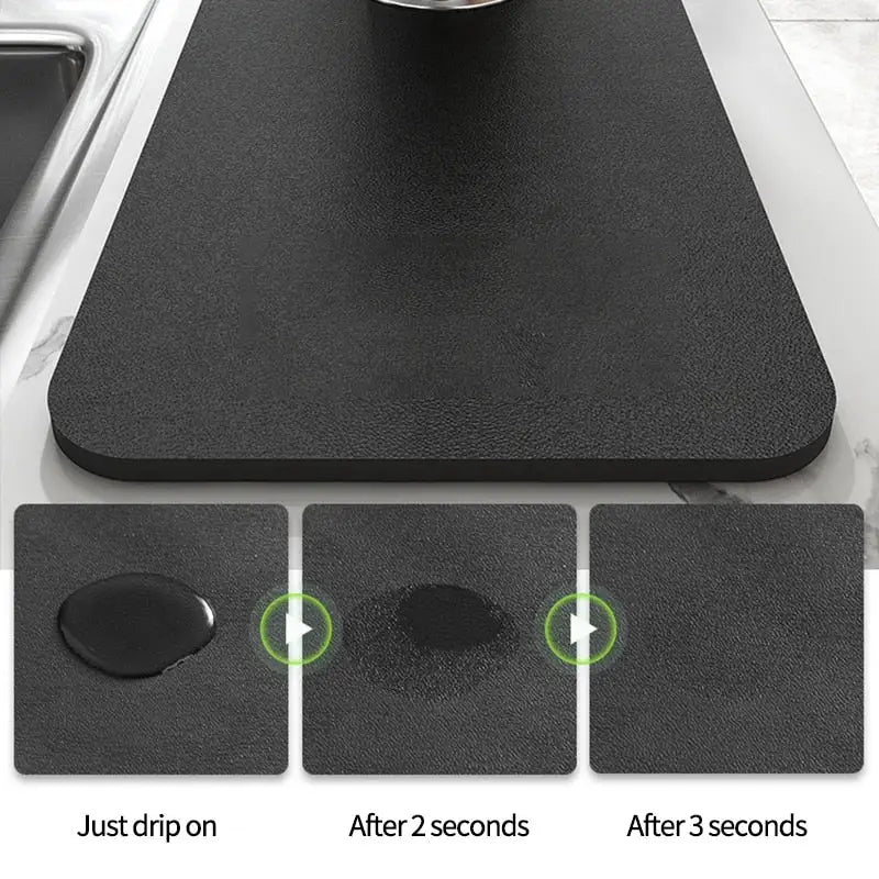 Saugfähige Matte für den Wasserhahn