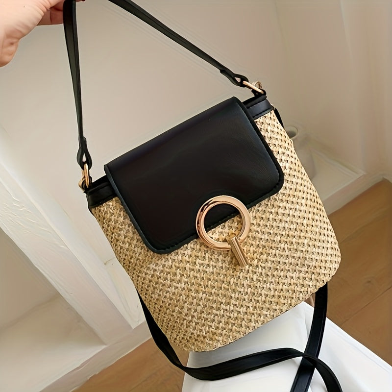 Schicke Strohhandtasche für Damen