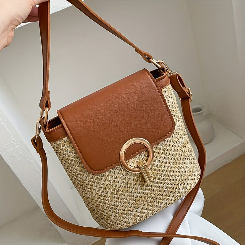 Schicke Strohhandtasche für Damen
