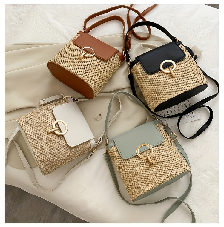 Schicke Strohhandtasche für Damen