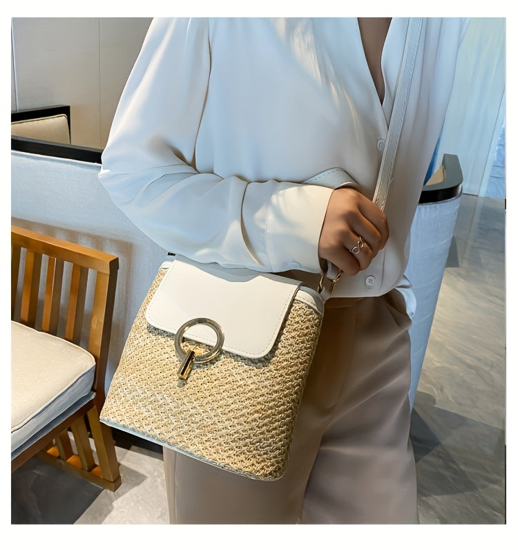 Schicke Strohhandtasche für Damen