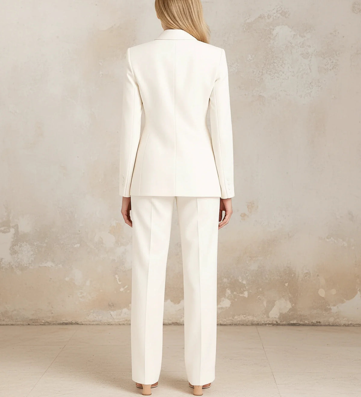 Schickes, tailliertes Hosenanzug-Set mit langem Blazer für Damen