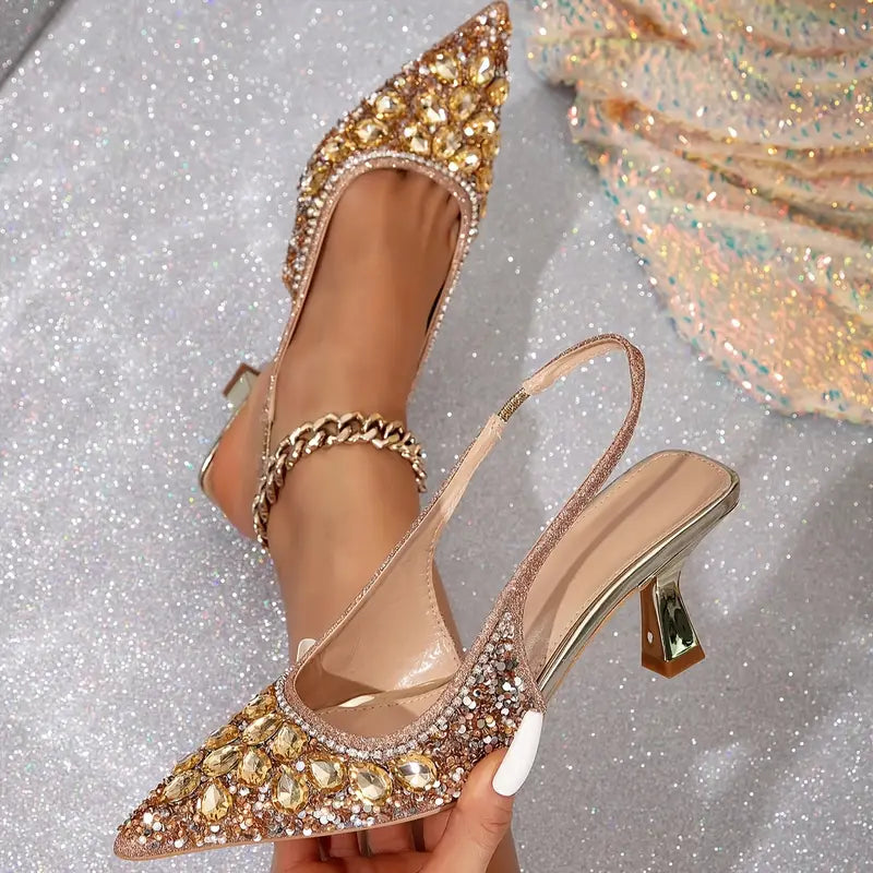 Schlanke Abend-High-Heels