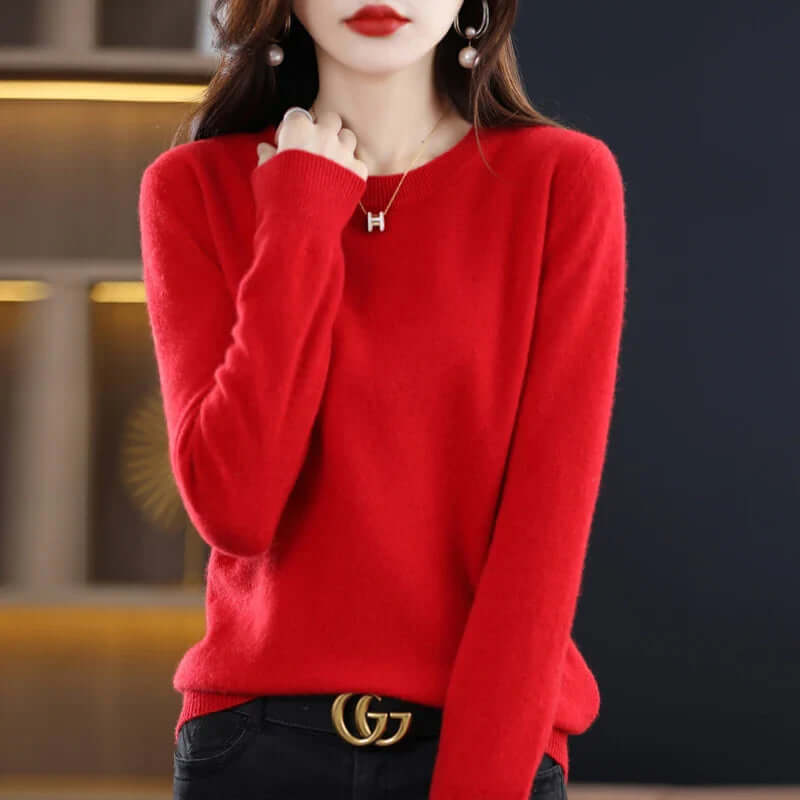 Schlichter Strickpullover