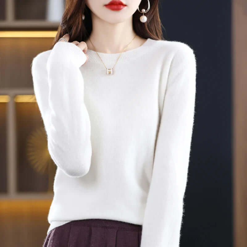 Schlichter Strickpullover
