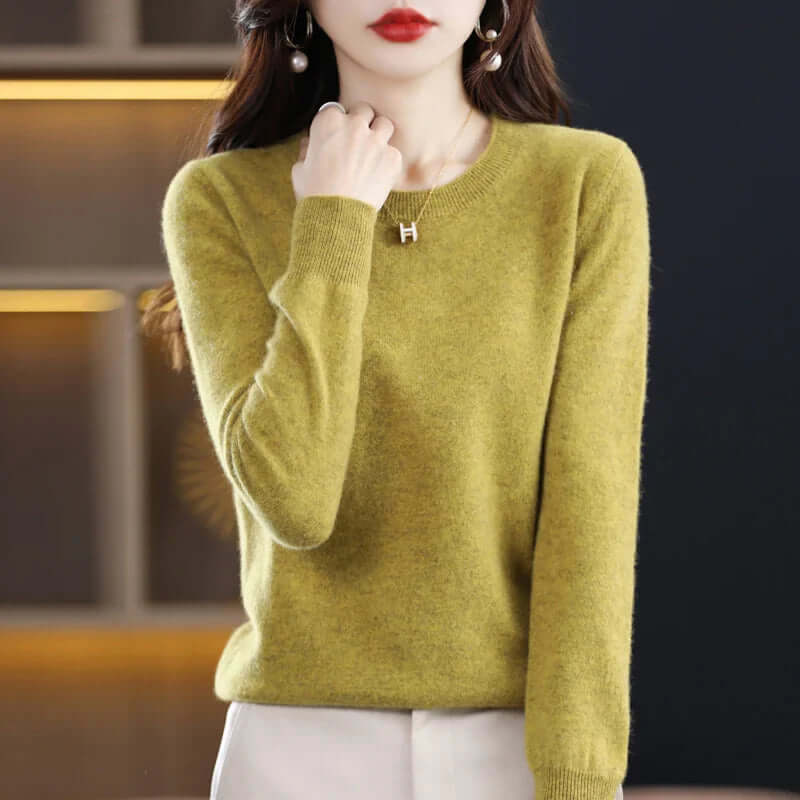 Schlichter Strickpullover