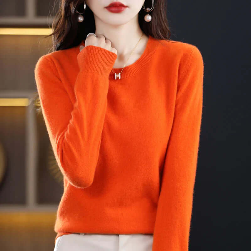 Schlichter Strickpullover