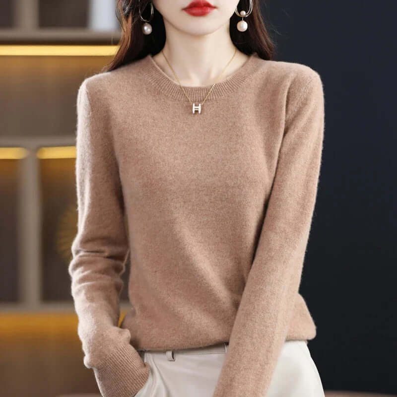 Schlichter Strickpullover
