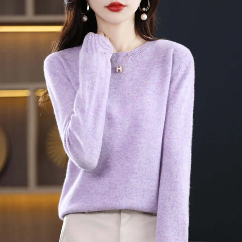 Schlichter Strickpullover
