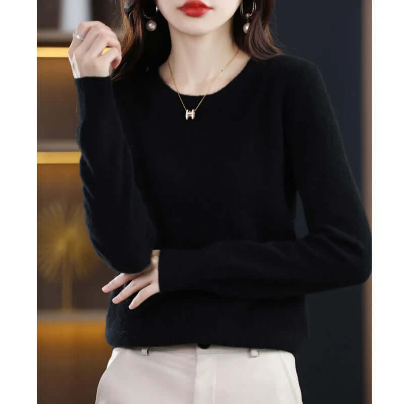 Schlichter Strickpullover