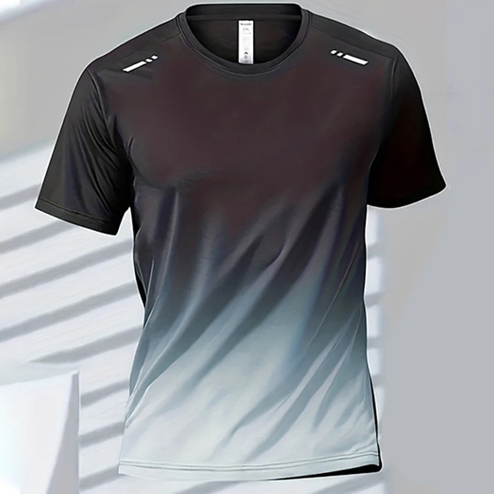 Schnelltrocknendes Herren-T-Shirt mit Farbverlauf