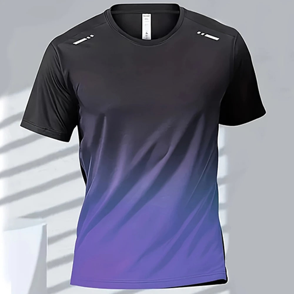 Schnelltrocknendes Herren-T-Shirt mit Farbverlauf