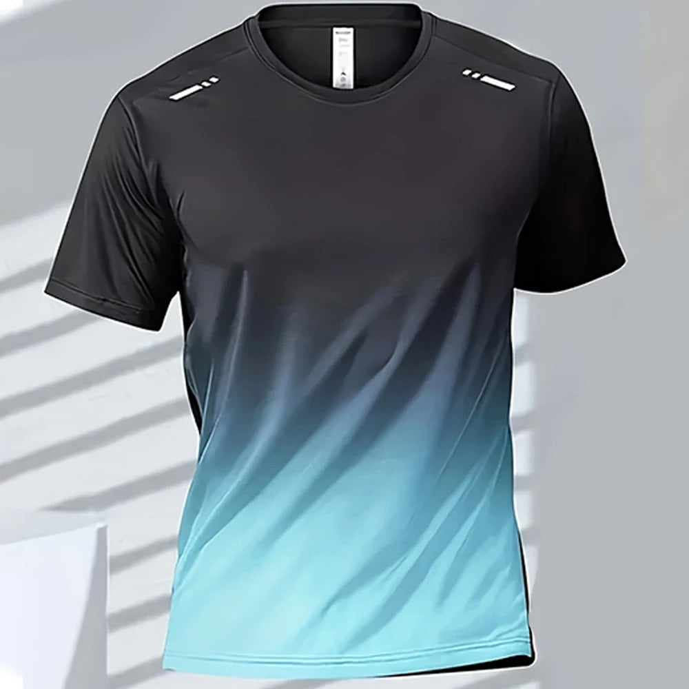 Schnelltrocknendes Herren-T-Shirt mit Farbverlauf