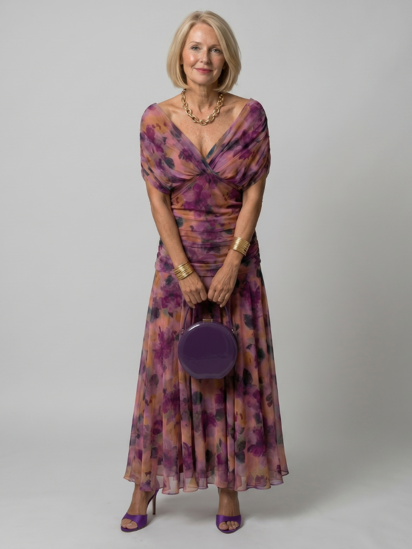 Schulterfreies Maxikleid für Damen