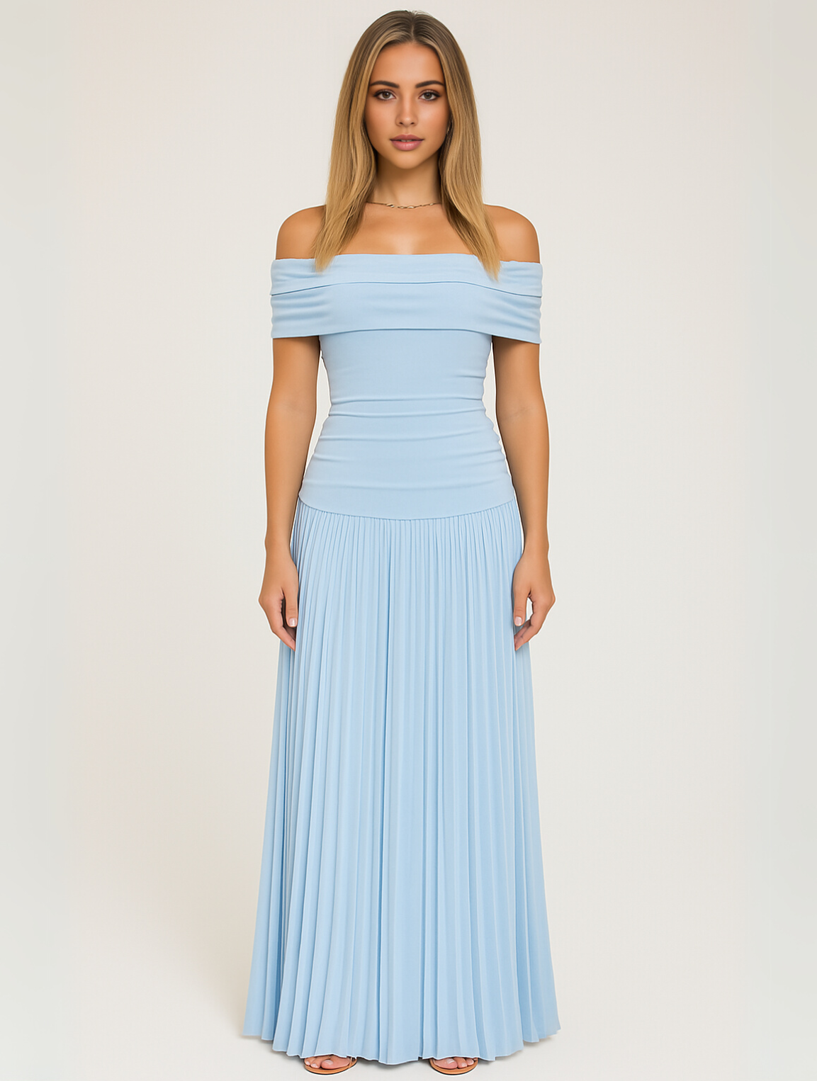 Schulterfreies Maxikleid für Damen