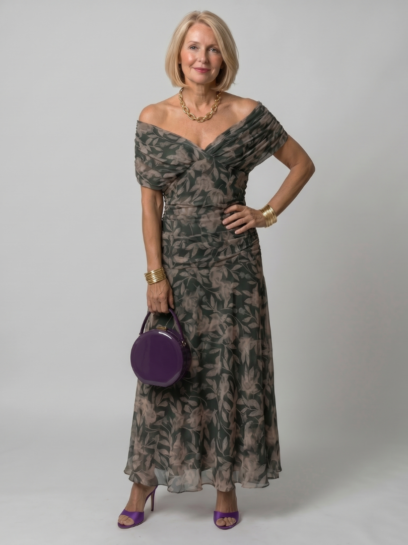 Schulterfreies Maxikleid für Damen
