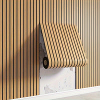 Selbstklebende Wandpaneele in 3D-Holzoptik als Rolle aus PVC für die Wohnraumdekoration