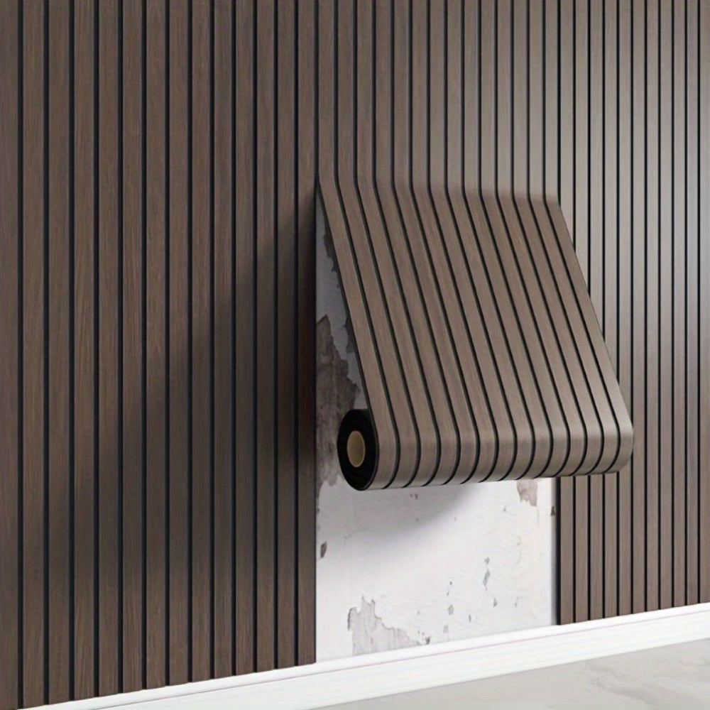 Selbstklebende Wandpaneele in 3D-Holzoptik als Rolle aus PVC für die Wohnraumdekoration