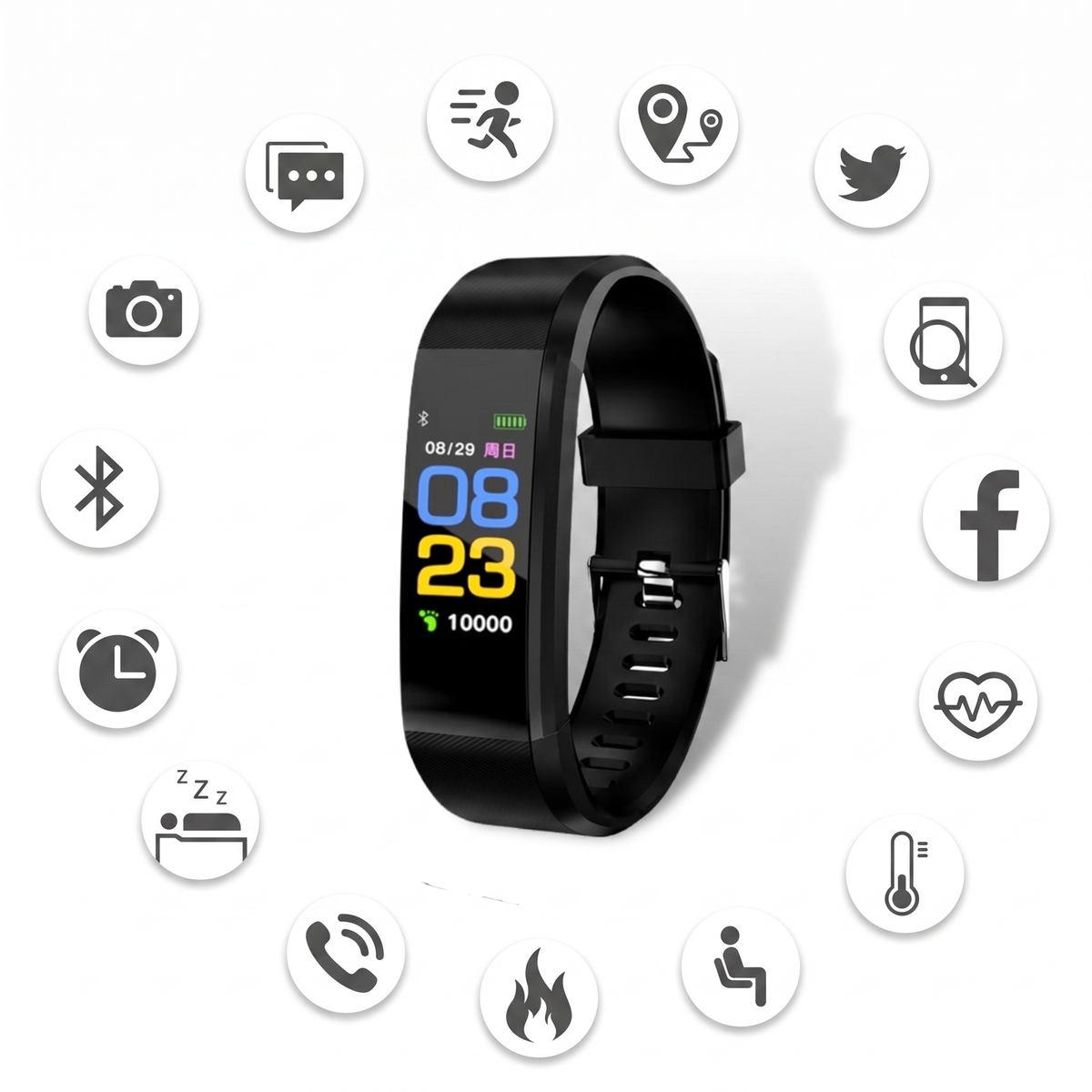 Senioren-Smartwatch | Gesundheitsüberwachung mit Herzfrequenz & Blutdruckmessung | Benutzerfreundliches Design für einen aktiven Alltag
