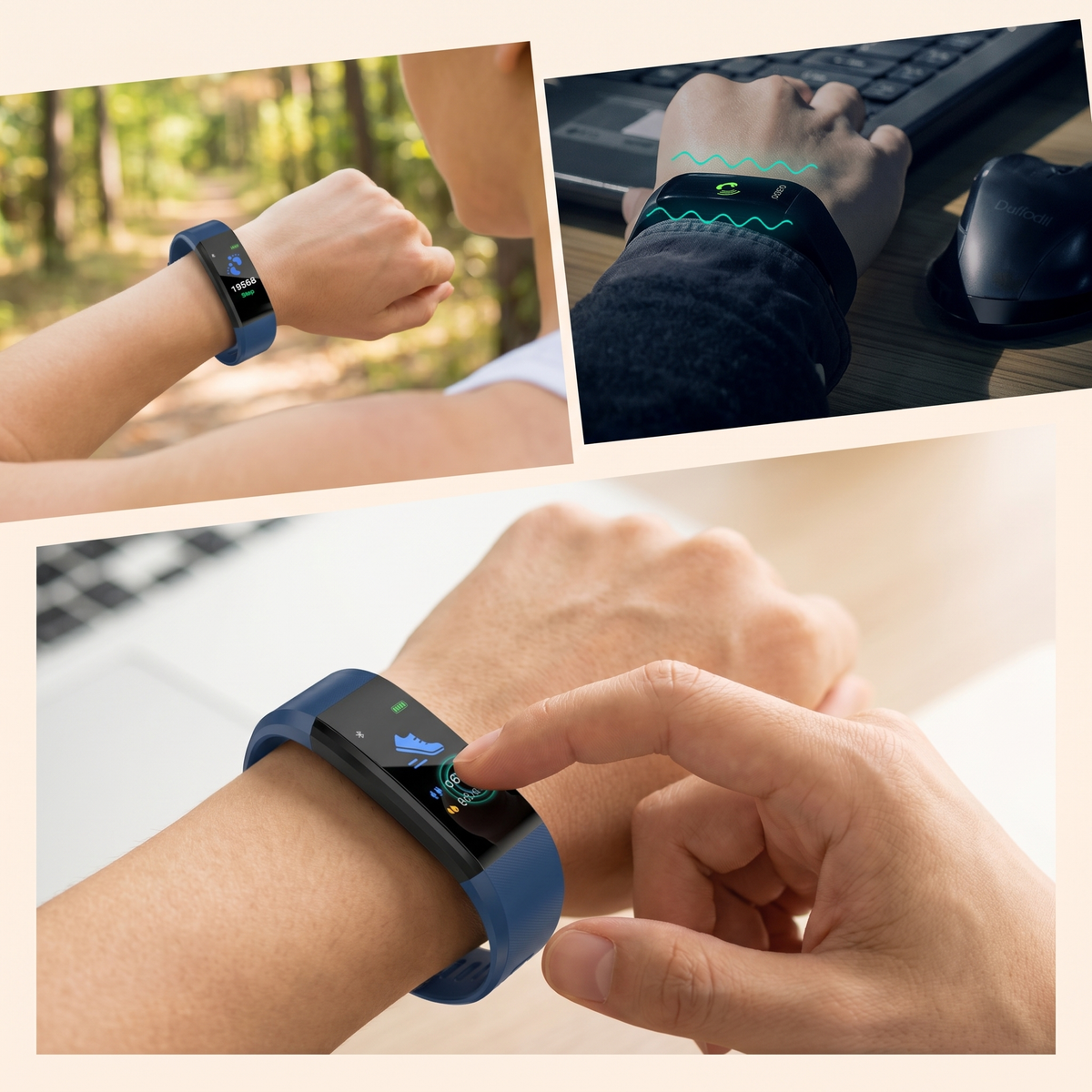 Senioren-Smartwatch | Gesundheitsüberwachung mit Herzfrequenz & Blutdruckmessung | Benutzerfreundliches Design für einen aktiven Alltag
