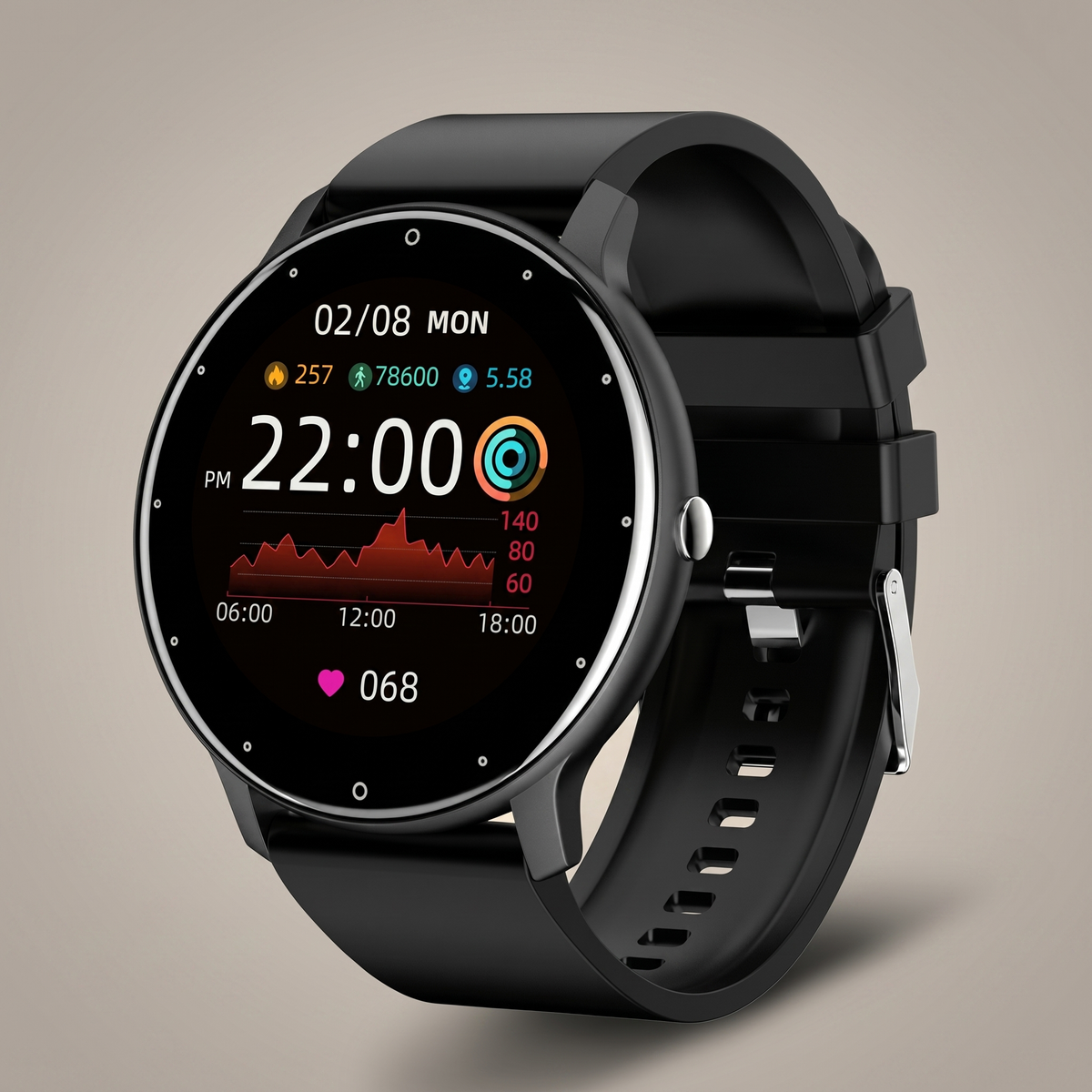Senioren-Smartwatch mit Herzfrequenz- und Aktivitäts-Tracker – Einfach zu bedienende Bluetooth-Uhr