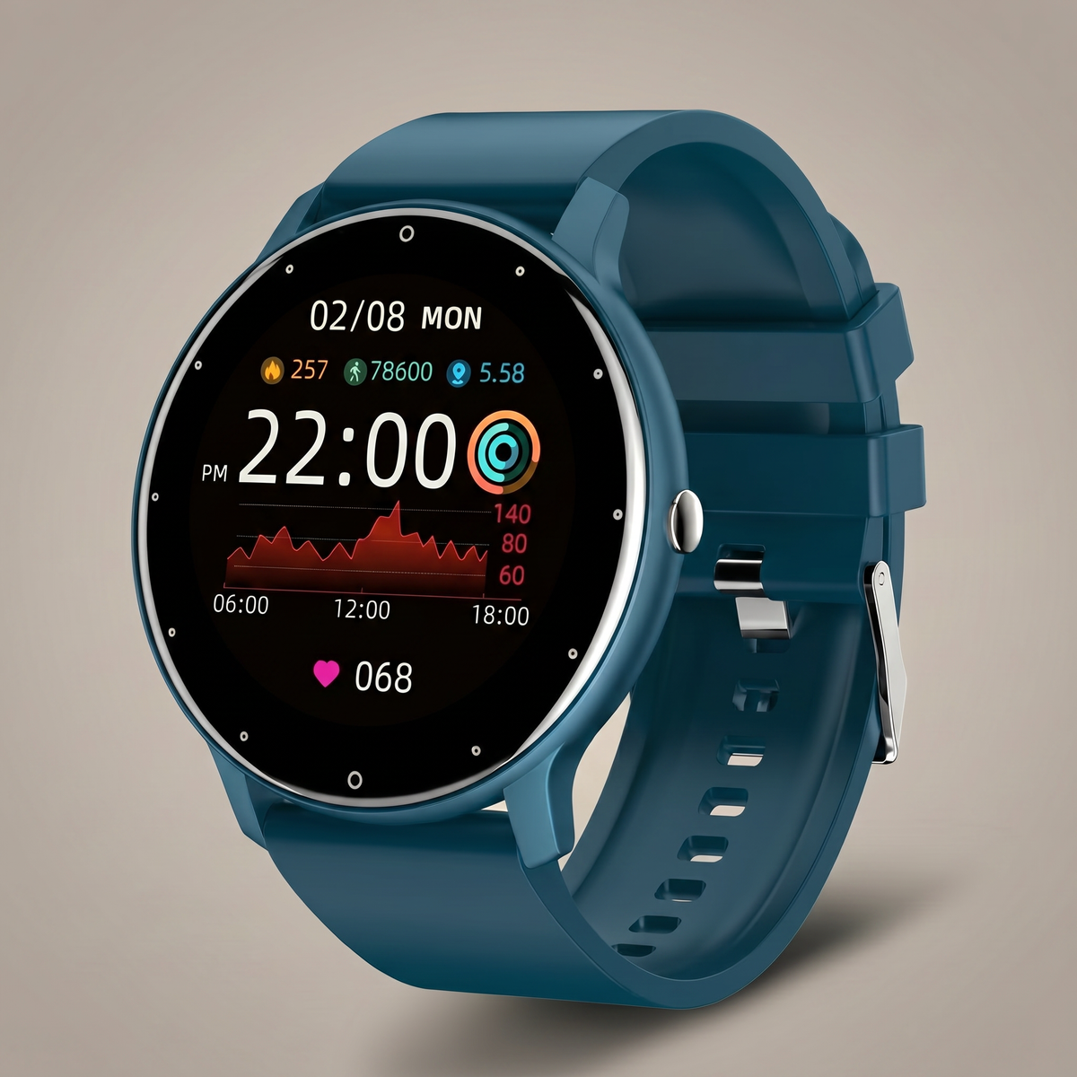 Senioren-Smartwatch mit Herzfrequenz- und Aktivitäts-Tracker – Einfach zu bedienende Bluetooth-Uhr