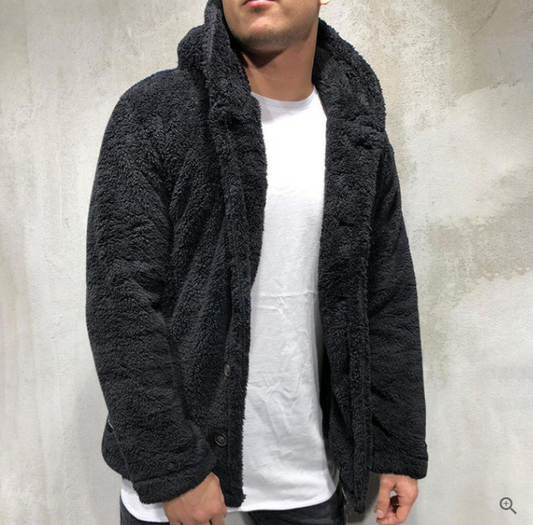 Sherpa-Jacke mit Kapuze für Herren
