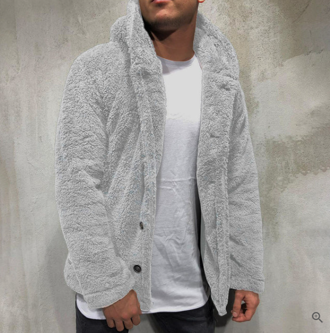 Sherpa-Jacke mit Kapuze für Herren