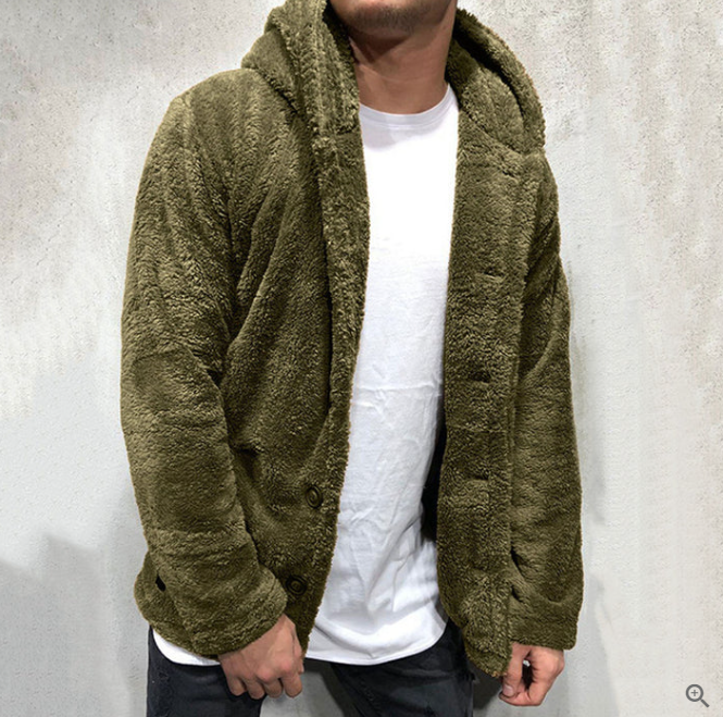 Sherpa-Jacke mit Kapuze für Herren