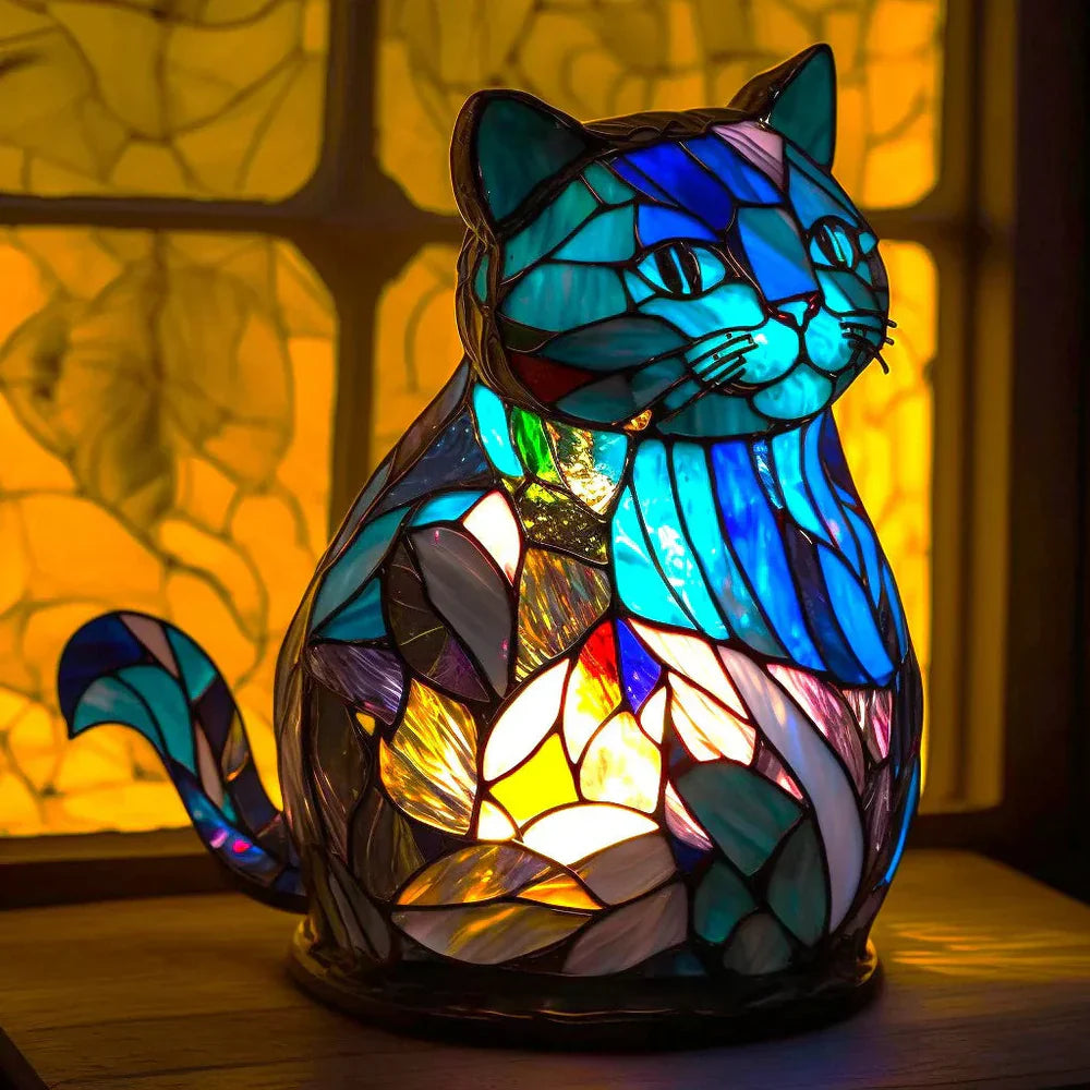 Skulpturelle Glaslampe mit Tiermotiven für sanftes Licht