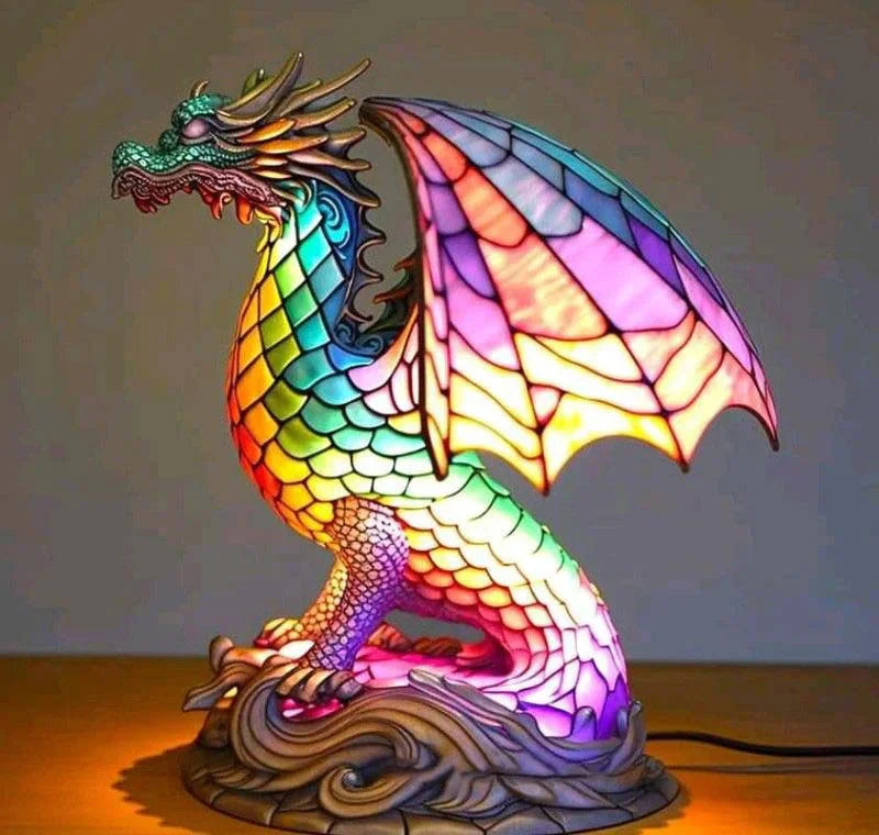 Skulpturelle Glaslampe mit Tiermotiven für sanftes Licht