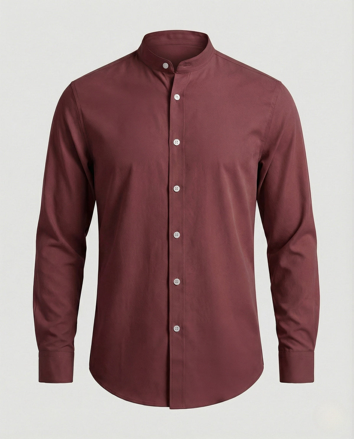 Slim-Fit-Herrenhemd mit Stehkragen