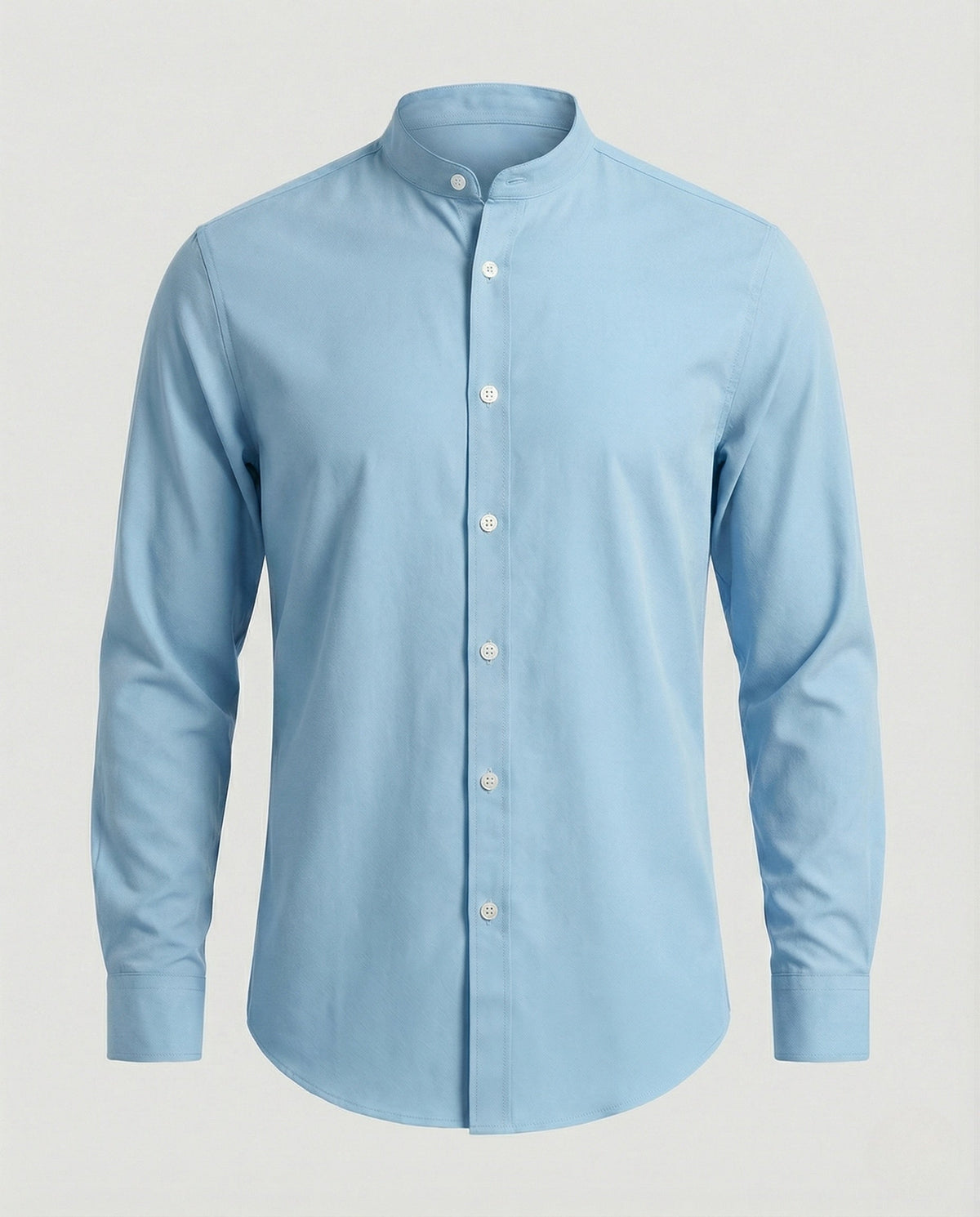 Slim-Fit-Herrenhemd mit Stehkragen