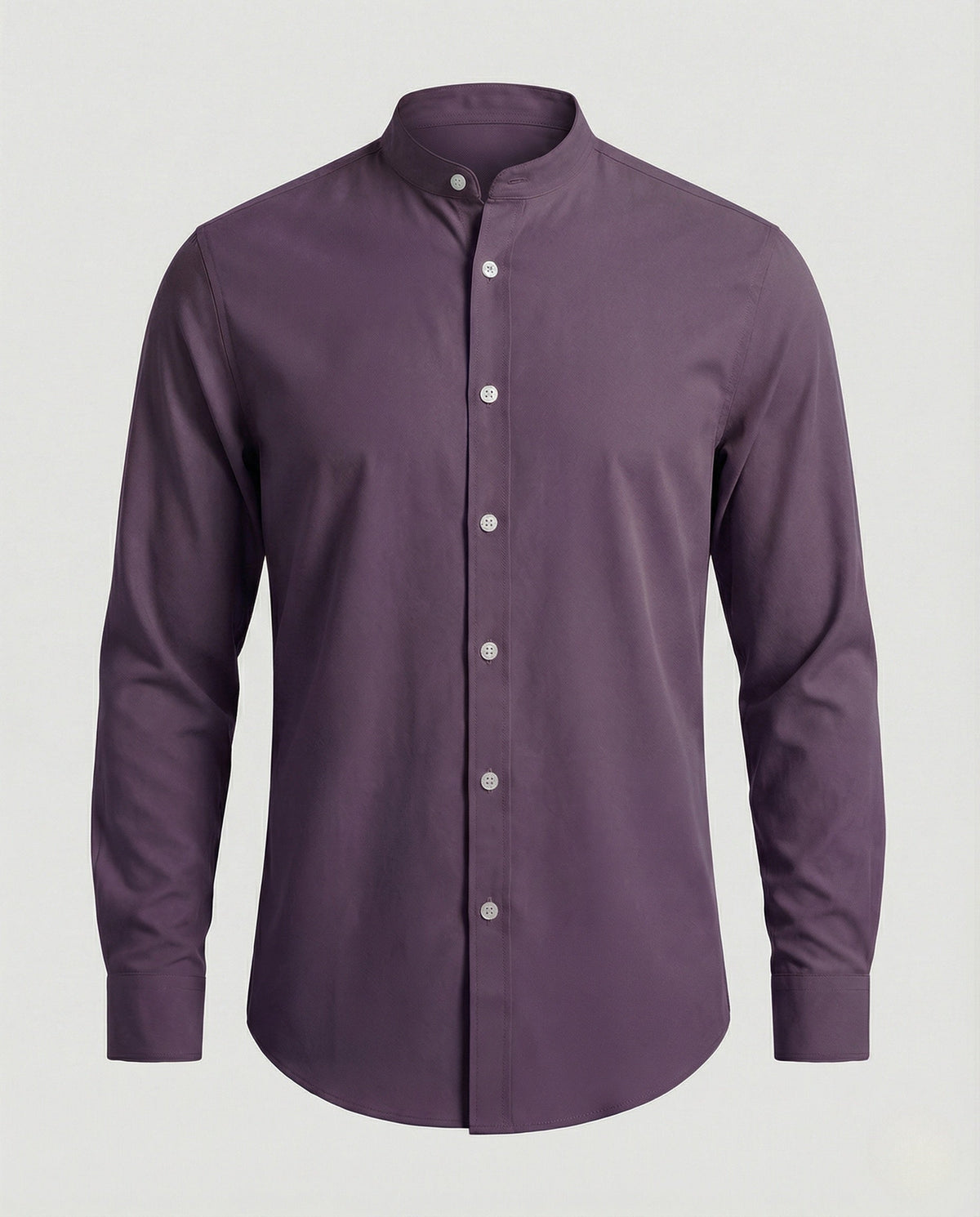 Slim-Fit-Herrenhemd mit Stehkragen